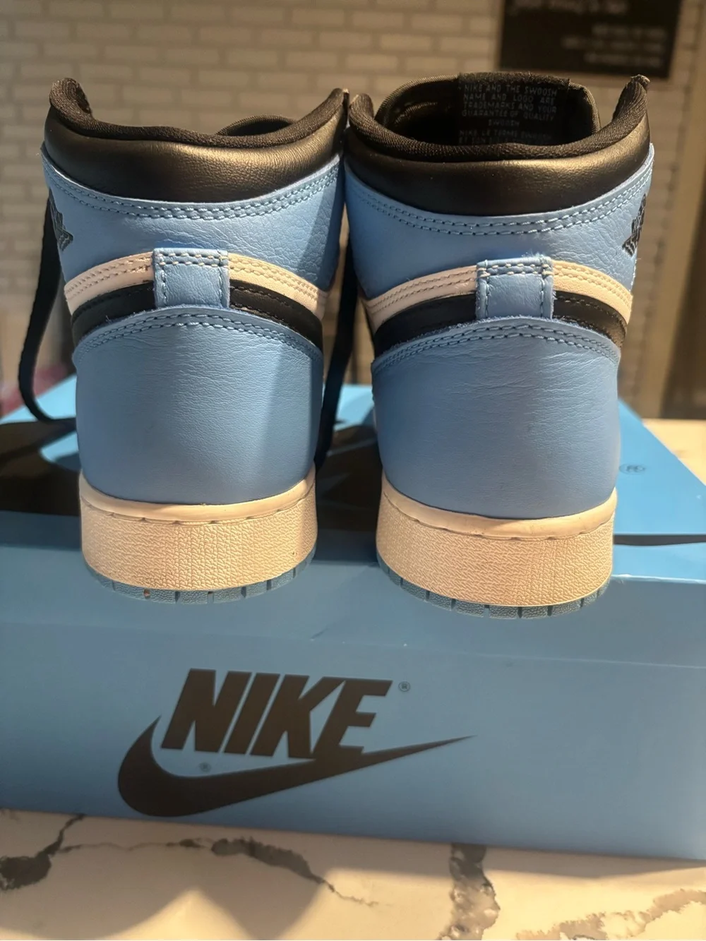Nike Kids Air Jordan 1 Mid Sneakers - University Blue/Black/White